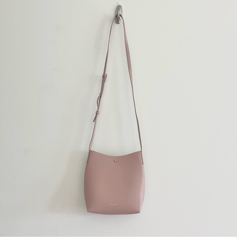 Samara Medium Shoulder Bag Peony Pink Adjustable Strap Crossbody Shoulder Purse
